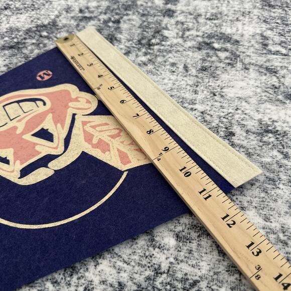 Cleveland Indians Vintage 30" Pennant MLB Baseball Felt Full Size Blue 1960s - Picture 6 of 8